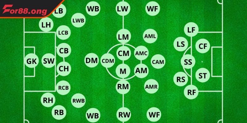 Tổng quan hệ thống Các vị trí trong bóng đá FOR88